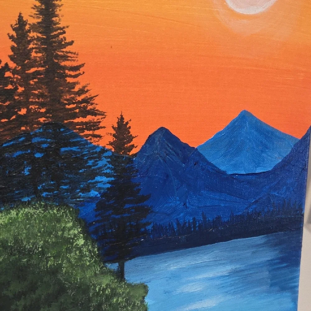 Orange Mtn Sunset🎨 - Original Artwork